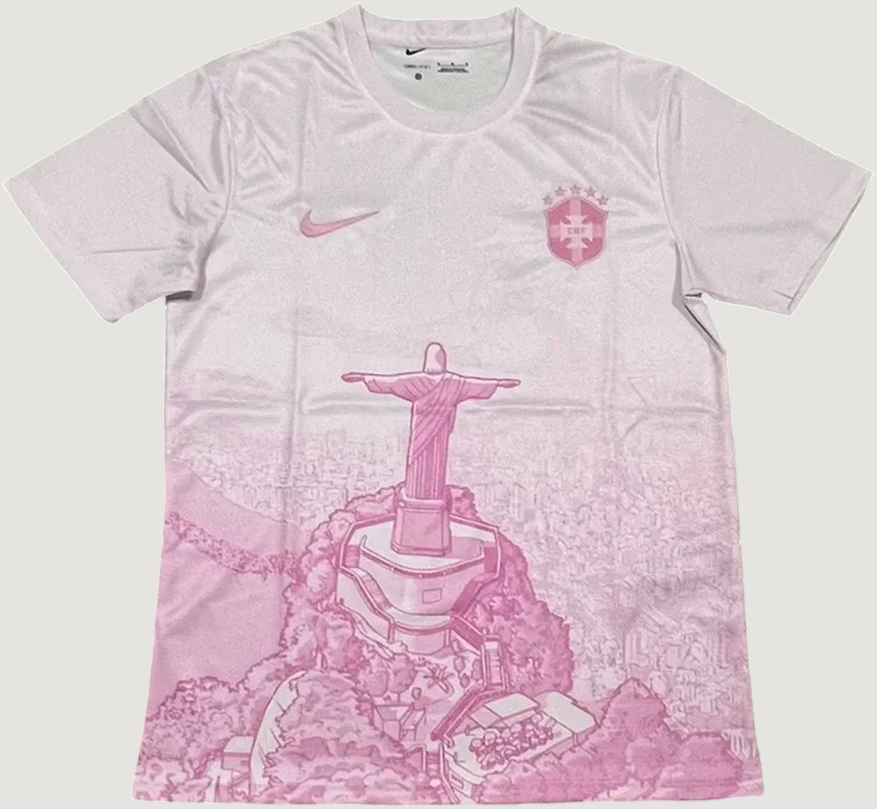 Maillot Brésil Rose – Jesus Christ – 2025/26 – Nouveau – Nike